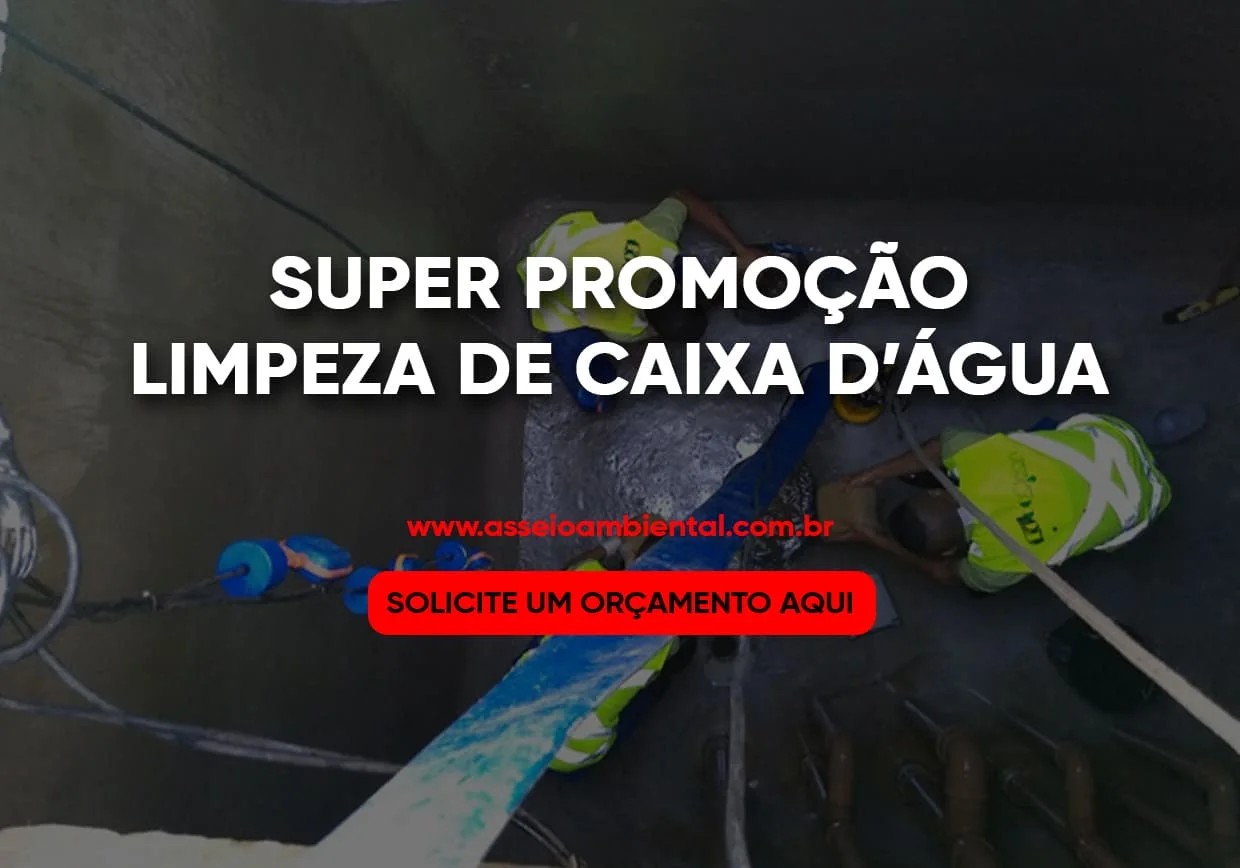 promoção Limpeza de caixa d'água na Lapa